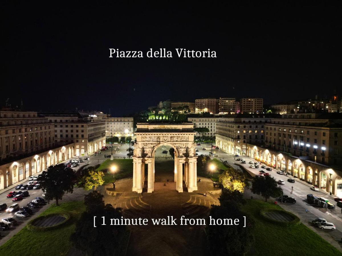 Апартаменти Attico Luxury Con Parcheggio E Terrazza Vista Mozzafiato Генуя Екстер'єр фото