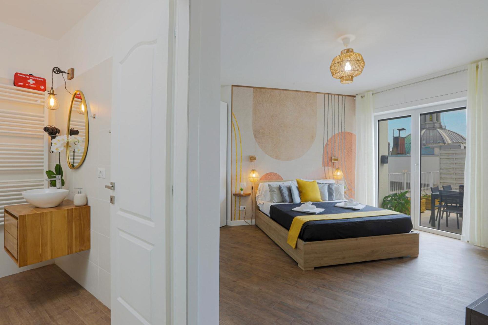 Апартаменти Attico Luxury Con Parcheggio E Terrazza Vista Mozzafiato Генуя Номер фото